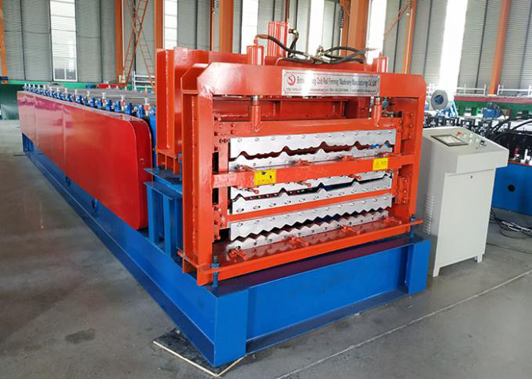 Triple Layer Steel Roofing Sheet Roll Forming Machine