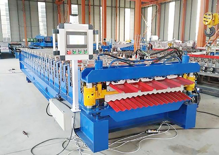 Máquina formadora de tejas esmaltadas con control PLC